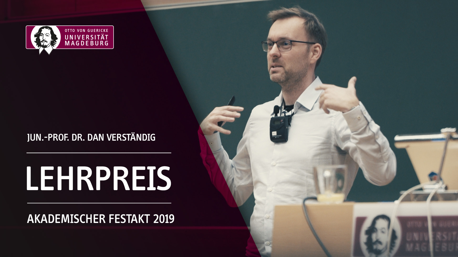 Dan Verständig erhält den Lehrpeis 2019 der Universität Magdeburg