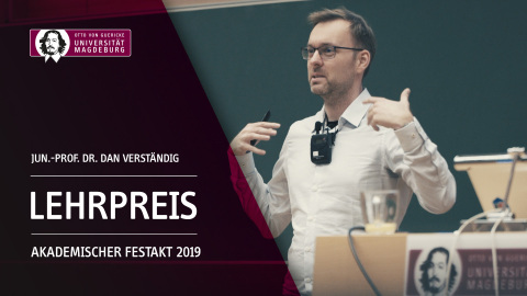 Dan Verständig erhält den Lehrpeis 2019 der Universität Magdeburg