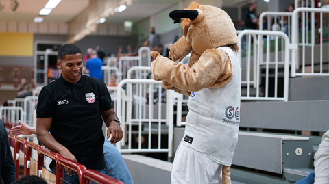 Michael Canty beim Spiel der SBB Baskets 