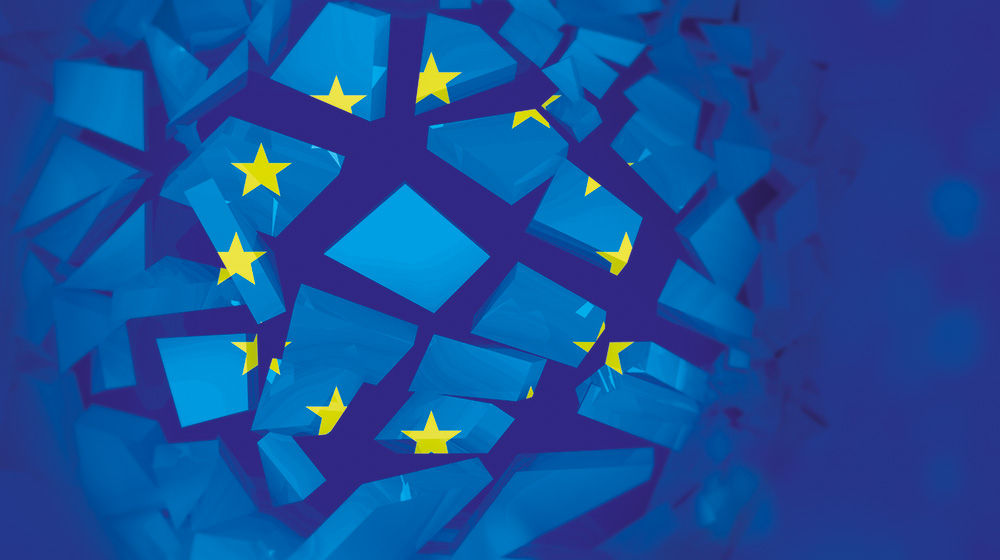 grafische Visualisierung wie die Europafahne auseinanderbricht (Grafik: GRAFfisch)