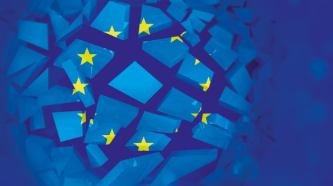 grafische Visualisierung wie die Europafahne auseinanderbricht (Grafik: GRAFfisch)