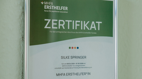 Ersthelfer Zertifikat (c) Jana Dünnhaupt Uni Magdeburg
