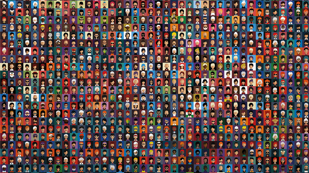 Graphic representation of many small avatars (Graphic: Shutterstock / Sky Designs)