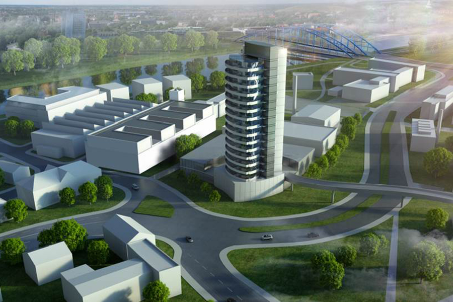 Vision des Magdeburger Wissenschaftshafens. (Bild: Stefan Haberkorn) Vision des Magdeburger Wissenschaftshafens. (Bild: Stefan Haberkorn)